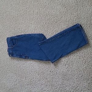 Abercrombie & Fitch The Ankle Straight Ultra High Rise Curve Love Blue Jeans 28